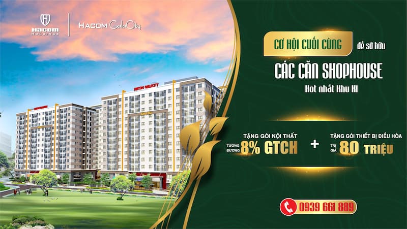 Bán căn hộ Thương mại dịch vụ Hacom Galacity chiết khấu đến 8%